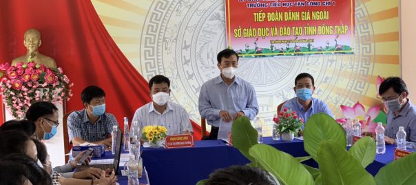 Ông Nguyễn Minh Tâm – Phó Giám đốc Sở Giáo dục và Đào tạo Đồng Tháp phát biểu trong buổi tổng kết Đoàn kiểm tra